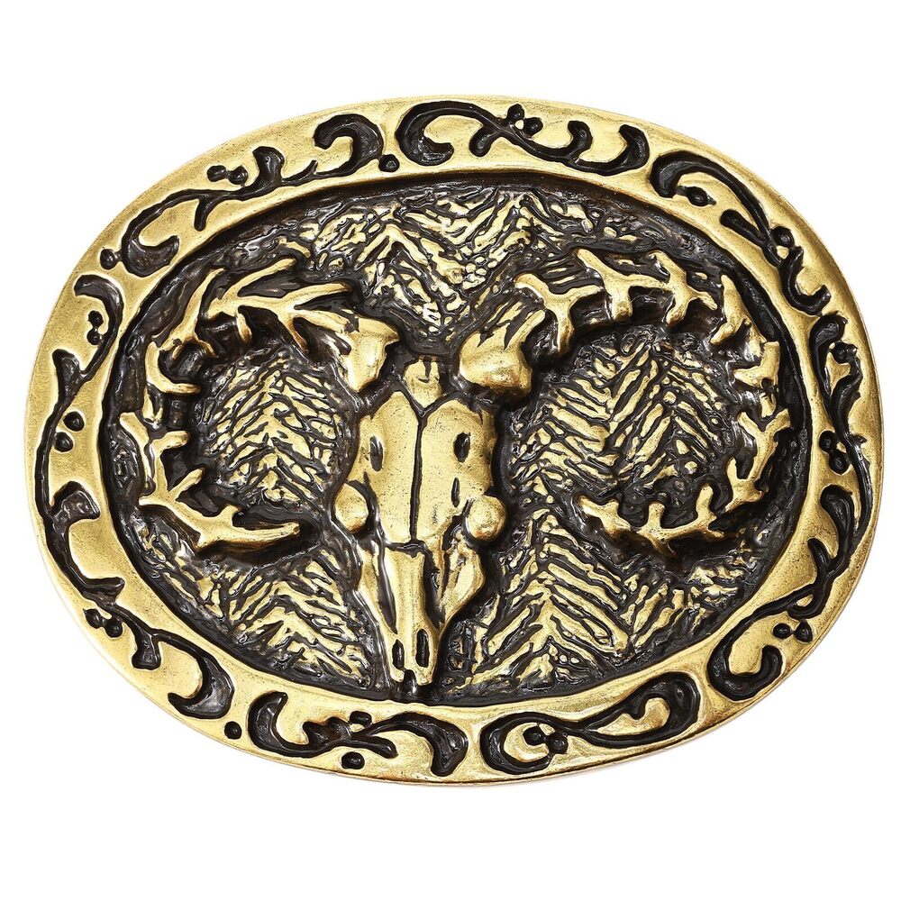 9728 Western Belt Buckle , Vintage Cowboy Cowgirl Texas Rodeo Longhorn